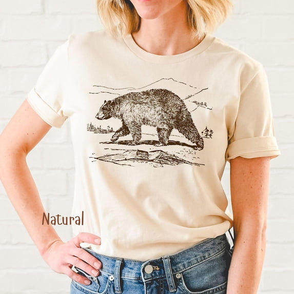 Vintage Bear T-Shirt, Retro Graphic Tee, Wildlife Lover Gift, Nature Inspired Shirt, Mountain Adventure Top Unisex S-5XL Hot Trending Shirt, Vintage Birthday Gift