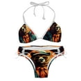 thumbnail image 1 of Vintage Bear Women's Bikini Set with Detachable Sponge, Adjustable Strap | 2-Pack, Beachwear, Poolside, Swimsuit., 1 of 6
