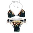 thumbnail image 1 of Vintage Bear Women's Swimwear Bikini Set with Detachable Sponge and Adjustable Strap - Two-Pack, Beach Vacation-ready, 1 of 1