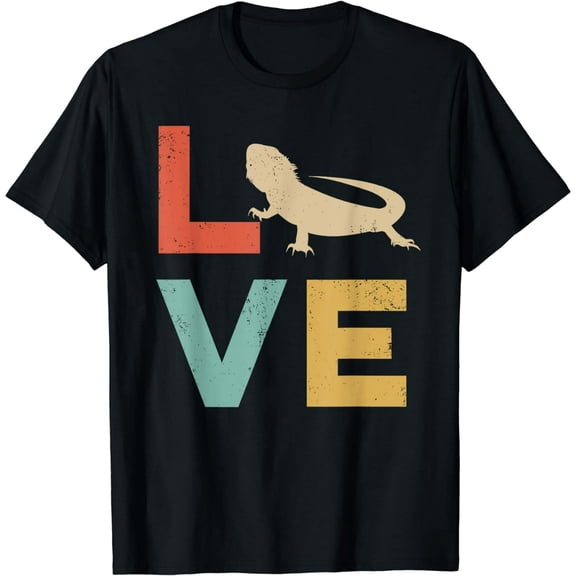 Vintage Bearded Dragon Reptile Lover Unisex Graphic Short Sleeve T-Shirt