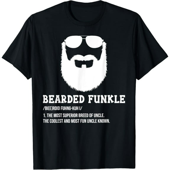 Vintage Bearded Uncle Dad Bearded Funkle Funny Uncle Definition T-Shirt S-5XL - Trending Birrthday Tee Gifts Vintage Tee -Birthday Gifts