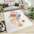 thumbnail image 1 of Vintage Beautiful Floral Print Area Rug, Abstract Art Low-Pile High Traffic Rugs, Machine Washable Rugs Soft Comfortable Non-Slip for Living Room Office Dining Room Hallway 4x5ft, 1 of 6