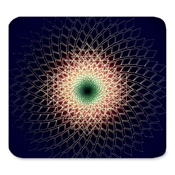 Vintage Beautiful Sacred Abstract Geometry Colorful Mandala Flower of Life Pattern Mouse pads Gaming Mouse Pad 9.84x7.87 inches