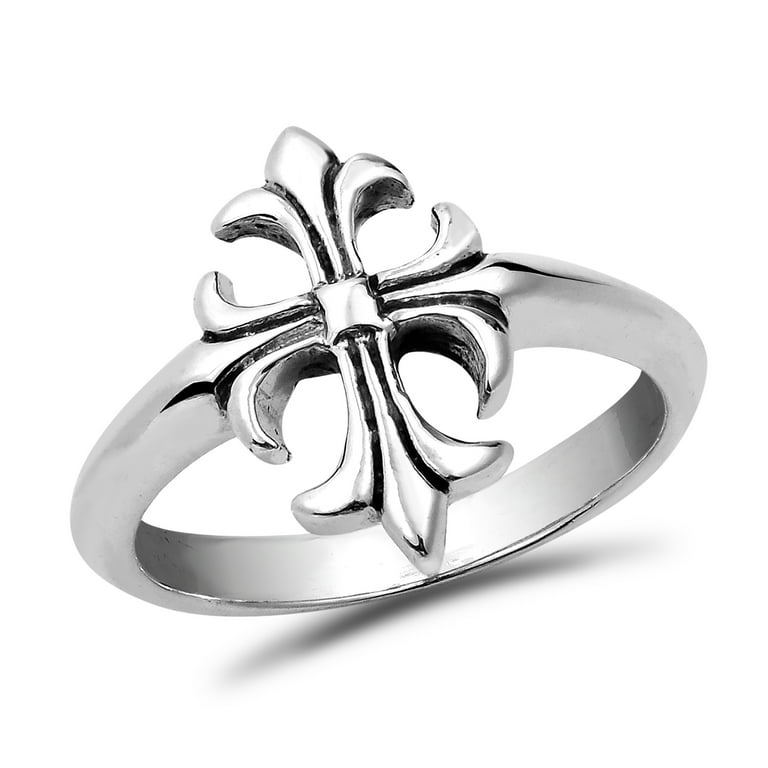 Vintage Beautifully Elegant Fleur De Lis Sterling Silver