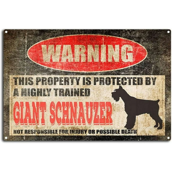 Vintage Beaver Tin Sign,Warning This Property is Protected by a Highly Trained Beaver,Funny Aluminum Outdoor Warning Sign,for Home Retro Metal Wall Art Decor Signs-8''x12''Tin Sign