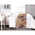 thumbnail image 1 of Vintage Bed Runner, Floral Bouquet of Retro Feels Spring Blooming Flowers Weathered Print, Decorative Accent Bedding Scarf for Hotels Homes & Guest Rooms, King, Cinnamon Caramel Mauve, by Ambesonne, 1 of 3