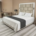 thumbnail image 1 of Vintage Bed Runner, Monochrome Pattern with Geometry Inspired Symmetric Victorian Motif, Decorative Accent Bedding Scarf for Hotels Homes and Guestrooms, Queen, Charcoal Grey and White, by Ambesonne, 1 of 2