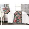 thumbnail image 1 of Vintage Bed Runner Set, Watercolor Retro Style Repeating Protea Flowers Leaves Pattern, Decorative Bedding Scarf & 2 Pillow Shams for Hotels Homes, King, Pale Pink and Laurel Green, by Ambesonne, 1 of 3