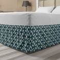 thumbnail image 1 of Vintage Bed Skirt, Spiral Design with Worn out Composition Ornamental Antique Abstract Lines, Elastic Bedskirt Dust Ruffle Wrap Around for Bedding Decor, 4 Sizes, Dark Teal Eggshell, by Ambesonne, 1 of 2