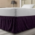 thumbnail image 1 of Vintage Bed Skirt, Vintage Style Repetitive Monochrome Design Ornate Shapes and Drawings, Elastic Bedskirt Dust Ruffle Wrap Around for Bedding Decor, 4 Sizes, Dark Purple and Plum, by Ambesonne, 1 of 2