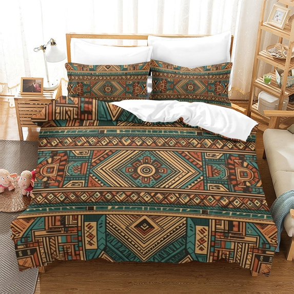 Vintage Bedding Cover Set Bohemian Comforter Cover Set Adult Highend Home Textiles Bedspreads,Twin (68"x86")