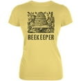 thumbnail image 1 of Vintage Bee Beekeeper Hive Juniors Soft T Shirt Yellow X-LG, 1 of 1