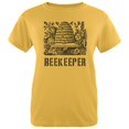 thumbnail image 1 of Vintage Bee Beekeeper Hive Womens T Shirt Yellow X-LG, 1 of 1