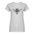 thumbnail image 1 of Vintage Bee Sketch Shaped T-Shirt Women -Image by Shutterstock, Female x-Large, 1 of 2