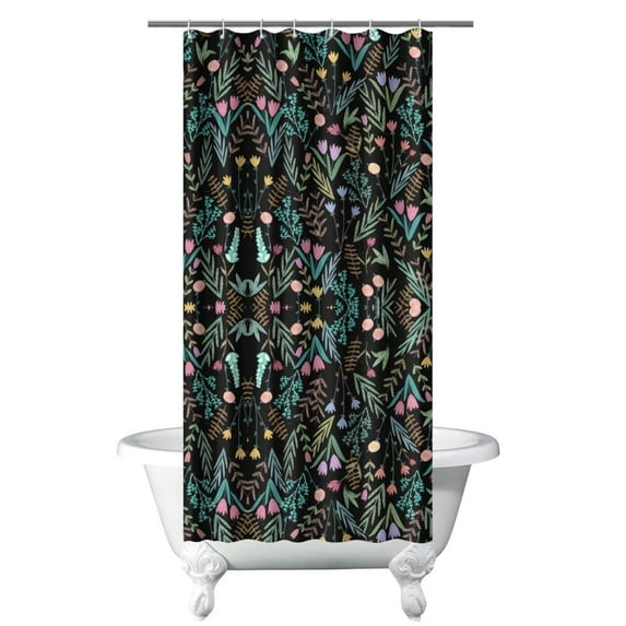 Vintage Bee and Bloom Garden Curtain – Watercolor Rustic Floral Aesthetic, 36x72 Inches