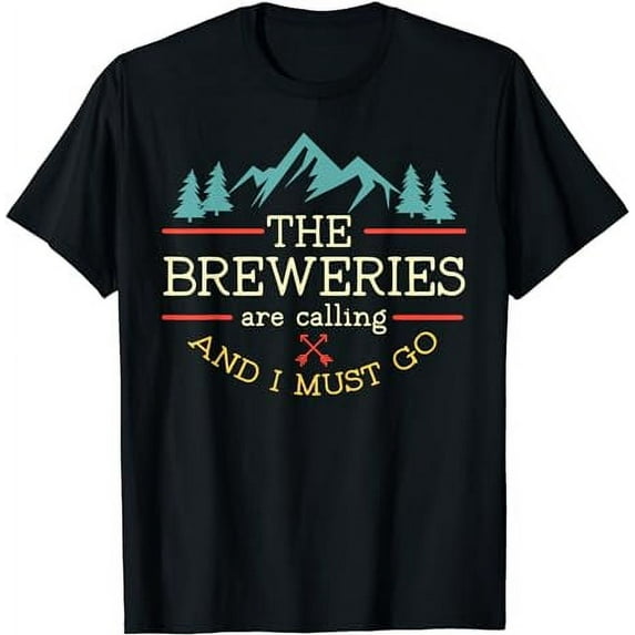 Vintage Beer Breweries are Calling and I Must Go Craft Beer T-Shirt