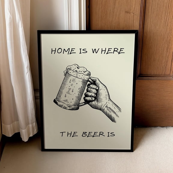 Vintage Beer Poster: Funny Brewery Decor Art Print UNFRAMED PAPER POSTER, Home Decor, Vintage Gift, Living Room Dercor