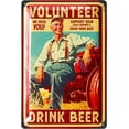 thumbnail image 1 of Vintage Beer Sign SUPPORT YOUR FARMER BEER Signs for man Cave, Metal Beer Signs, Funny Metal Bar Signs, Vintage beer signs, embossed 8x12 inch, 1 of 12