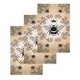 thumbnail image 1 of Vintage Bees Crowns Kitchen Dish Towels for Drying Dishes Set of 3, Rustic Leaves Rings Brown Gradient Waffle Weave Microfiber Hand Tea Bathroom Towels Quick Dry & Absorbent Towel 15.7x23.6, 1 of 7