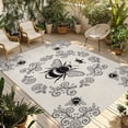 thumbnail image 1 of Vintage Bees Crowns Outdoor Rug 6x9 Ft - Reversible Patio Rug Outdoor Camping Rugs, Rustic Leaves Rings Burlap Washable Indoor Outdoor Area Rugs, Non-Slip Outdoor Carpet Runner for Deck/Porch, 1 of 8