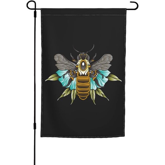 Vintage Bees Garden Flag 12x18 Inch Double Sided Printed Vertical Welcome Outdoor Lawn Patio Decorative Home Decor Flag