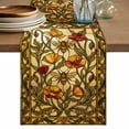 thumbnail image 1 of Vintage Bees Table Runner, Country Retro Animal Flowers Yellow Brown Washable Cotton Linen Table Runners 120 Inches Long, Dresser Scarf Runner for Dining/Living Room/Kitchen/Square Tables 13''x120'', 1 of 9