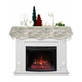thumbnail image 1 of Vintage Beige Fireplace Mantel Scarf Table Runner, Modern Abstract Art Oil Painting Winter Garland Mantel Top Tablerunners Dresser Scarves Cover Decorations for Windows Party Living Room 60''x17'', 1 of 6