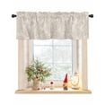 thumbnail image 1 of Vintage Beige Flower Curtain Valance for Windows/Living Room/Kitchen/Bathroom/Café, Short Rod Pocket Tier Curtain Window Treatment Panel Modern Ethnic Botanical Topper Curtain 60''x18'', 1 of 6