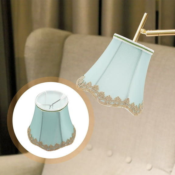 Vintage Bell Clip On Lampshade: Fabric Lamp Cover Chandelier Lamp Shades for Chandeliers Lights Table Floor Wall Lamps