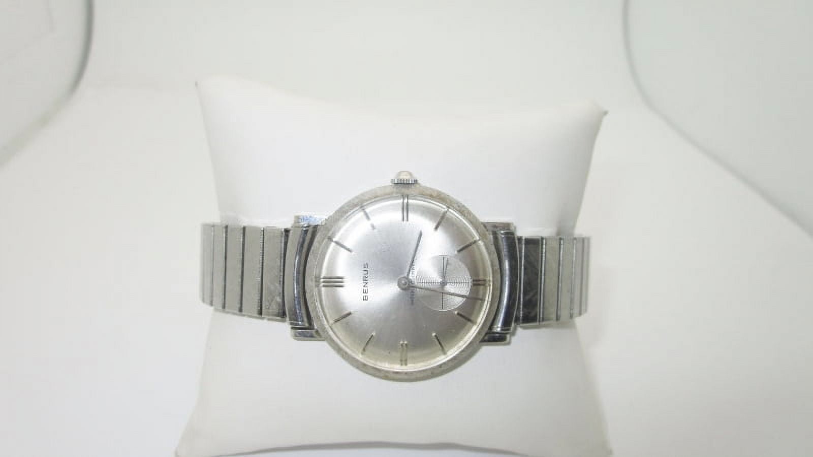 Vintage Benrus 10K White Brushed Rolled Gold Wind Up  display picture 1