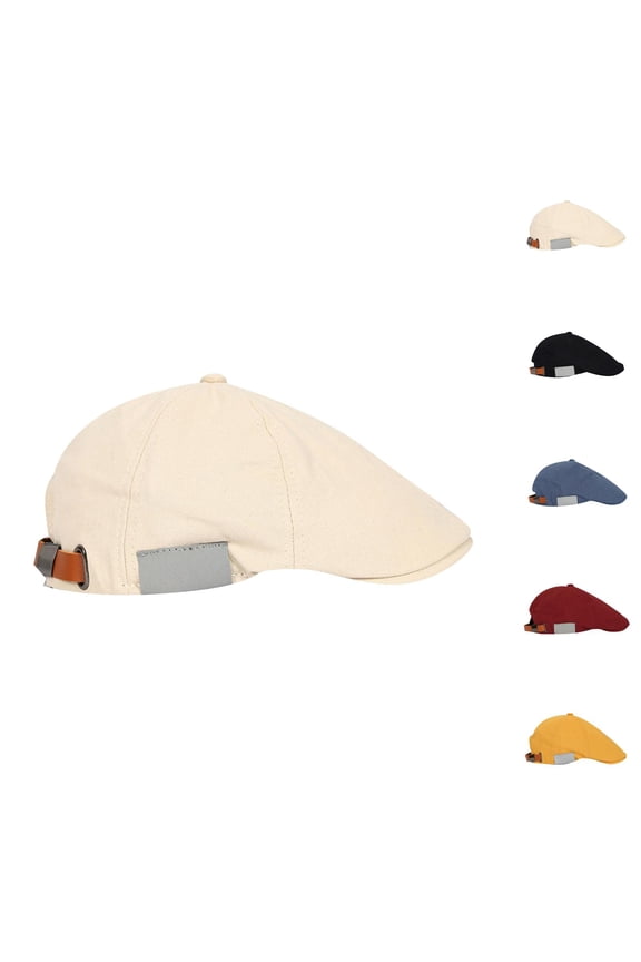 Vintage Beret Flat Cap And Beret, Red Beret, Flat Brim Cap, Perfect for Fisherman Hat Retro Vintage Street Beret Cap Flat Adjustable Beret Hats