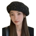 thumbnail image 1 of Vintage Berets for Women French Beret Hats for Women Chic Beanies Painter Cap Octagonal Cap Fall Winter Hat Accessories, 1 of 7