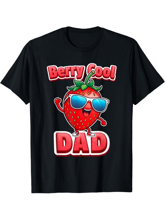 Vintage Berry Cool Dad Funny Strawberry Dab T-Shirt Size S-5XL Best Birthday Gifts