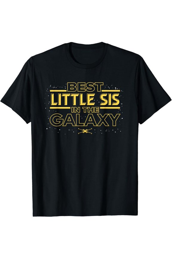Vintage Best Little Sis in the Galaxy Family Trip Birthday T-Shirt S-5XL - Trending Birrthday Tee Gifts Vintage Tee -Birthday Gifts
