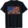thumbnail image 1 of Vintage Best Opa Ever American Flag Father's Day Gift T-Shirt, 1 of 4