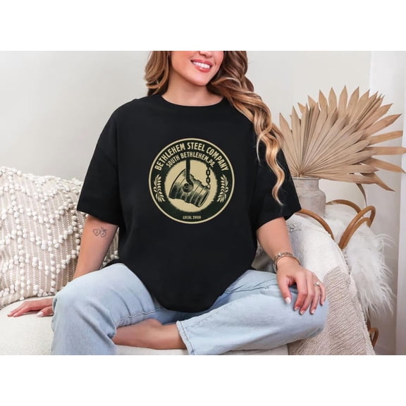 Vintage Bethlehem Steel Fan Art Retro Industrial American History Unisex T-Shirt, for men & women, up to size 5XL.