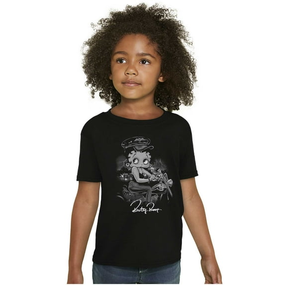 Vintage Betty Boop Biker Chick Girls Kids T Shirt Tees Teen Brisco Brands XS