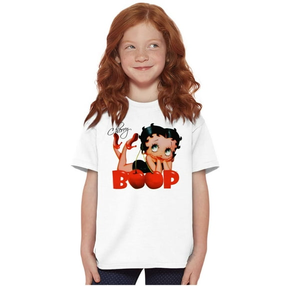 Vintage Betty Boop Cartoon Cherry Girls Kids T Shirt Tees Teen Brisco Brands S