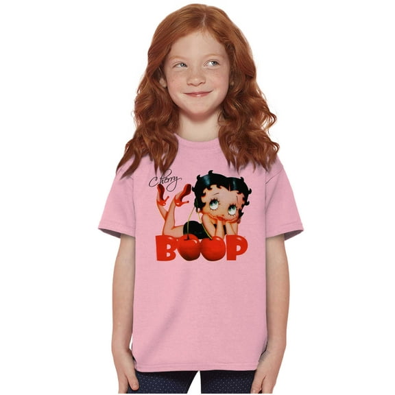Vintage Betty Boop Cartoon Cherry Girls Kids T Shirt Tees Teen Brisco Brands X