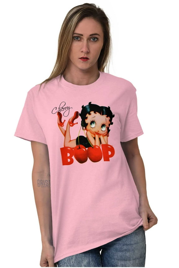 Vintage Betty Boop Cartoon Cherry Women Plus Size Graphic Tee Tees Brisco Brands 2X