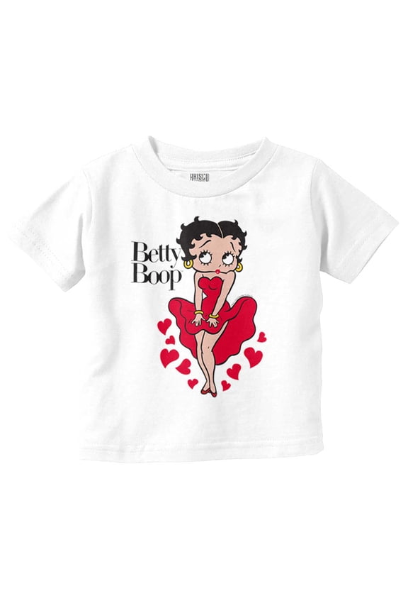 Vintage Betty Boop Cartoon Hearts Youth T Shirt Tee Girls Infant Toddler Brisco Brands 24M