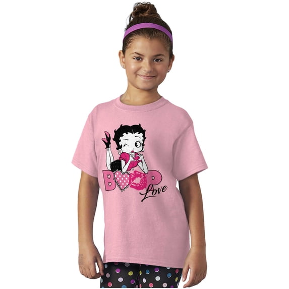 Vintage Betty Boop Cartoon Love Girls Kids T Shirt Tees Teen Brisco Brands L