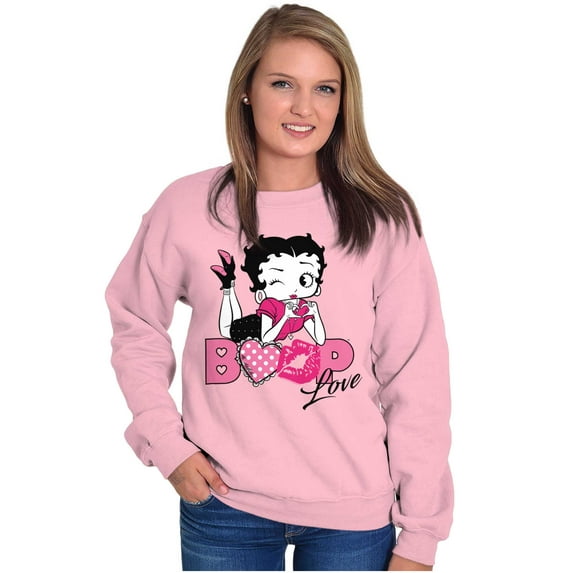 Vintage Betty Boop Cartoon Love Women Crewneck Sweatshirt Brisco Brands S