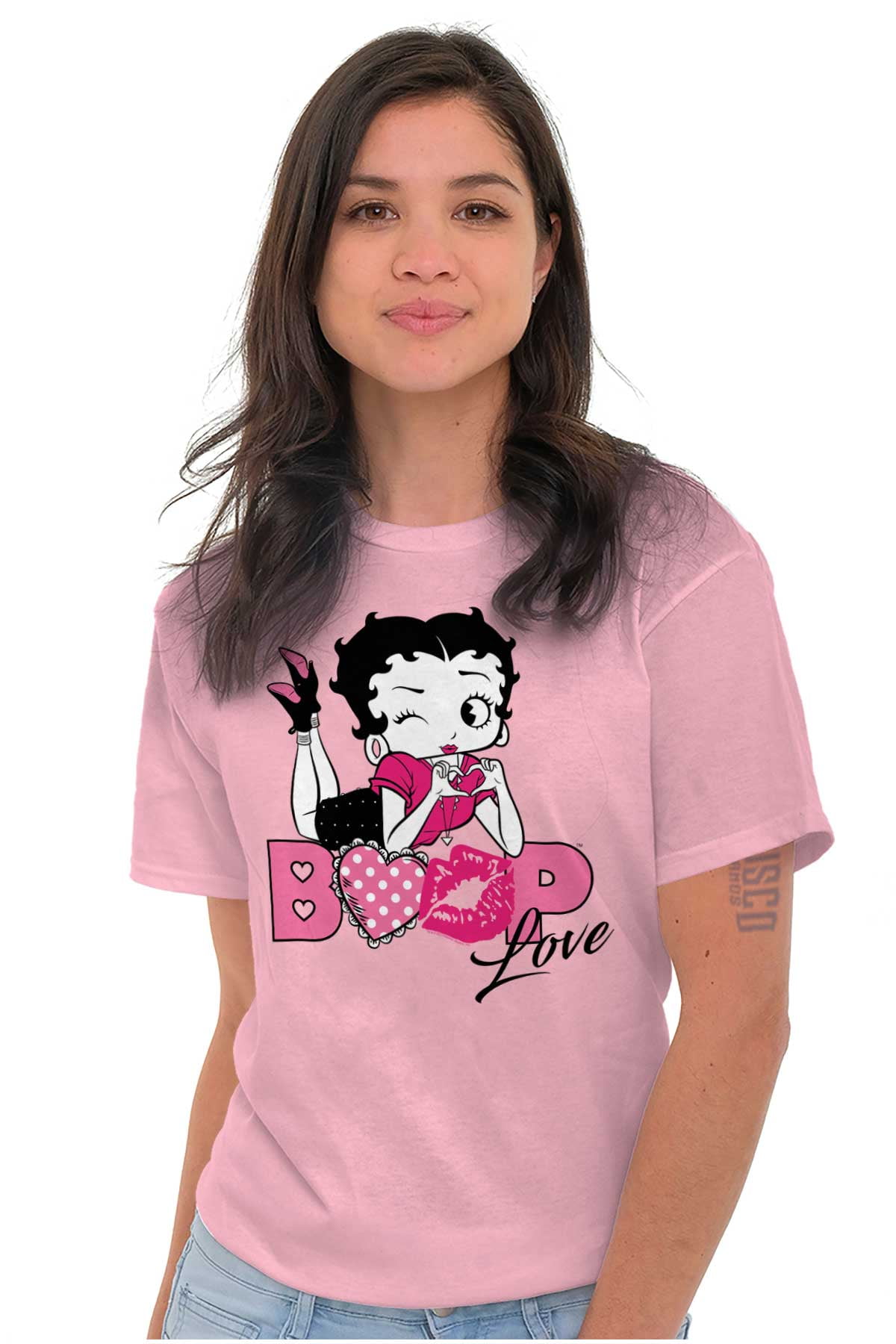 Vintage Betty Boop Cartoon Love Women's Graphic T Shirt Tees Brisco ...