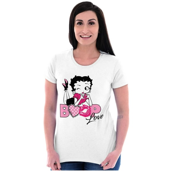 Vintage Betty Boop Cartoon Love Women's T Shirt Ladies Tee Brisco Brands L