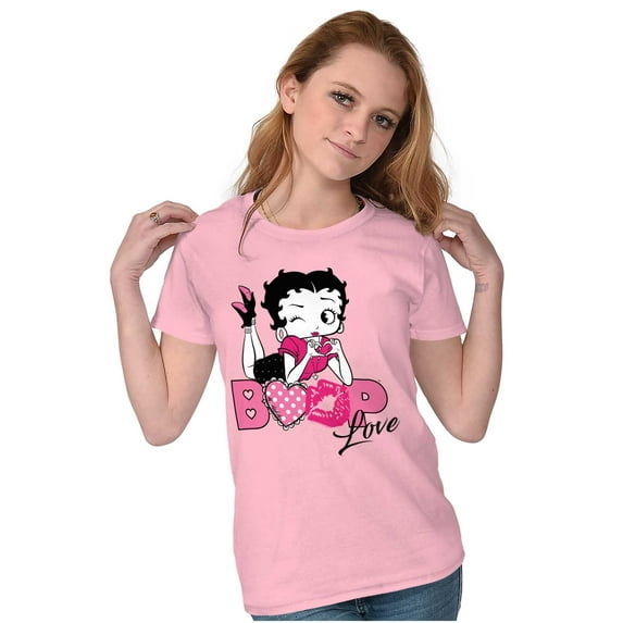 Vintage Betty Boop Cartoon Love Women's T Shirt Ladies Tee Brisco Brands S