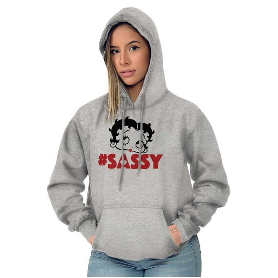 Vintage Betty Boop Hashtag Sassy Hoodie Sweatshirt Women Brisco Brands X