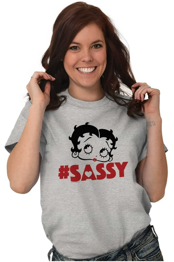 Vintage Betty Boop Hashtag Sassy Women Plus Size Graphic Tee Tees Brisco Brands 2X