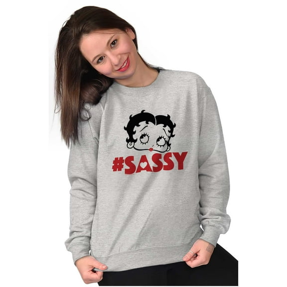 Vintage Betty Boop Hashtag Sassy Women Plus Size Sweatshirt Brisco Brands 3X