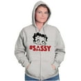 thumbnail image 1 of Vintage Betty Boop Hashtag Sassy Women Plus Size Zipper Hoodie Brisco Brands 3X, 1 of 3